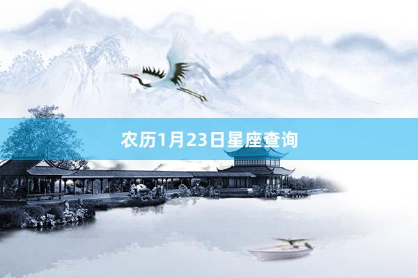 农历1月23日星座查询